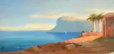 Andrea Cherubini, Capri, oil on panel