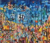 Judi Singleton, Where The Sea and The Land Meet,, 1999, oil on canvas