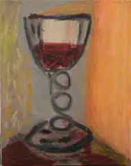 Mark Schaller, Untitled (Wine Glass), 1998, oil on canvas