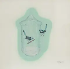 Chris Booth, Bird Cage, 2010, gouache and watercolour on paper