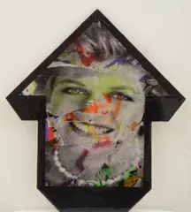 Above, Diana, Diana, 2011, mixed media and resin on board