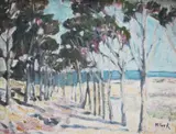 Marie Tuck, , TREE-LINED AVENUE, OIL ON CANVASBOARD, 27 X 35CM, oil