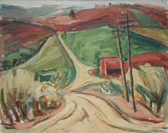 Geoffrey B. Brown, , HIGHBURY LANDSCAPE, OIL ON CANVAS, 39 X 50CM, oil