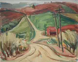 Geoffrey B. Brown, , HIGHBURY LANDSCAPE, OIL ON CANVAS, 39 X 50CM, oil