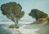 Gustave Barnes, , INLET AND RIVER, OIL ON CANVASBOARD, 26.5 X 36CM, oil