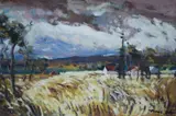 Noel Wood, , WHEAT FIELD, OIL ON CANVASBOARD, 34 X 48CM, oil