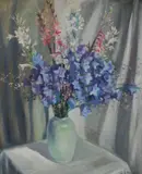 Ingrid Erns, , STILL LIFE, OIL ON CANVASBOARD, 73 X 60CM, oil