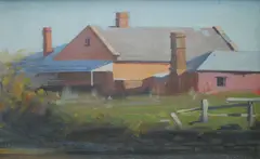 Francis Roy Thompson, , HOMESTEAD, OIL ON CANVASBOARD, 32 X 38CM, oil