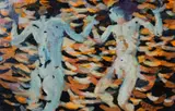 Jacqueline Hick, , SEA DANCE, OIL ON BOARD, 10 X 14CM, oil
