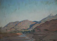 James Ferries, , THE MOUNTAINS, OIL ON CANVAS, 29 X 39CM, oil