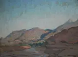 James Ferries, , THE MOUNTAINS, OIL ON CANVAS, 29 X 39CM, oil