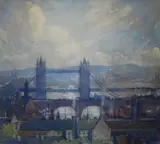 Gwen Barringer, , THE TOWER BRIDGE - LONDON, WATERCOLOUR, 27 X 30CM, watercolor