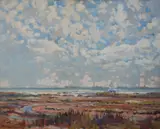 Anton Riebe, , SEMAPHORE ANCHORAGE, OIL ON CANVAS, 36 X 45CM, oil