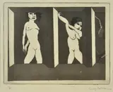 George Baldessin, Untitled (Two Nude Females at Windows)