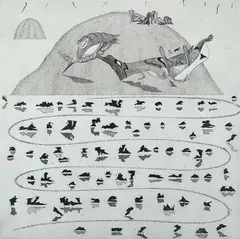 Colin Lanceley, The Petrified Lake, 1978, etching 28/50