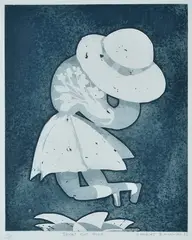 Short Cut Home by Charles Blackman, 1982, etching and aquatint 74/75, sold Nov 2015