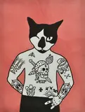 Rona Green, Sergey, linocut and aquatint