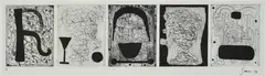 Untitled by Gareth Laurence Sansom, 1994, suite of 5 etchings 7/7, sold Nov 2015