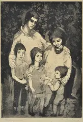 Ian Armstrong, The Family, etching 1/10