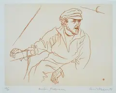 Louis Kahan, Brenton Fisherman, 1994, etching 26/60