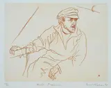 Louis Kahan, Brenton Fisherman, 1994, etching 26/60