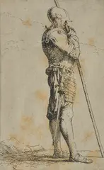 Figure Study I by Salvator Rosa, etching, sold Nov 2015