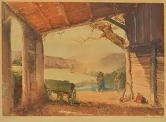 Last Day by Thomas Balfour Garrett, monotype, sold Nov 2015