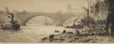 The Thames by William Lionel Wyllie, etching, sold Nov 2015