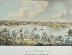 Joseph Lycett, North View of Sydney, New South Wales, engraving