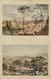 George French Angas, From the Barossa, Looking over part of Angas Park; North Bend of the River Gawler, lithograph