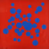 Dale Frank, Untitled (a.k.a. Blue on Red), 1990, two-colour hand-pressed screenprint a/p