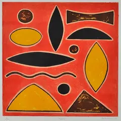 Jazz II by John Coburn, Acrylic on Paper, sold Nov 2015