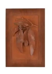 John Kendrick Blogg, A CARVED GUM NUT AND GUM LEAF PANEL, SIGNED AND DATED, 1923