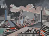 Humphrey Jennings, Pithead (Welsh mine), c.1943, oil on linen