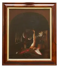 Rabbit and Still Life in Alcove by William Buelow Gould, c.1850, oil on linen, sold Nov 2015