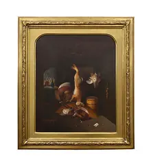 Possibly W. B. Gould, Still Life, Game in Alcove, oil on linen