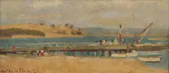 Lorne Pier by Aileen Dent, oil on canvasboard, sold Nov 2015