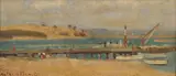 Aileen Dent, Lorne Pier, oil on canvasboard