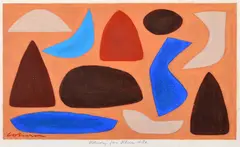 Study for Blue Nile by John Coburn, 1980, gouache on paper, sold Mar 2016