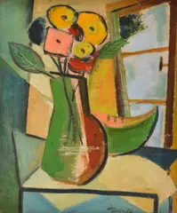 Alan Warren, Still Life, 1946, oil on canvasboard