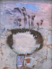 Robert Juniper, Landscape, 1985, oil on canvasboard
