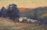 Clara Southern, Evening, Warrandyte, oil on canvas on board