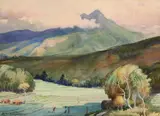 A. C. G. S. Amarasekara, Paddy Fields Among Tea Estates, 1928, watercolour
