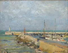 Terence John McCaw, Pier, 1946, oil on masonite