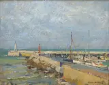 Terence John McCaw, Pier, 1946, oil on masonite