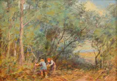 Frederick McCubbin, Study for The Rabbit Burrow, c.1910, oil on canvas