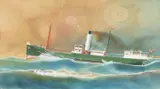 A.V. Gregory, The Marrawah - Passing Point Lonsdale, 1911, gouache and watercolour on paper