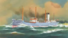 A.V. Gregory, The S.S. Laranah, 1915, gouache and watercolour on paper
