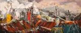 Mandy Martin, Maryvale Pulp Paper Plant II, 1990, oil on canvas