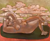 John Baird, Reclining Nude, oil on canvas